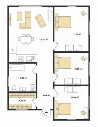 Будинок 1-поверховий 103 м кв 2