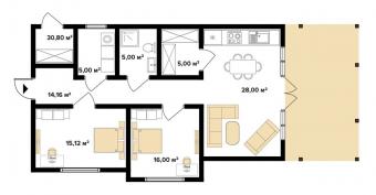 Будинок 1-поверховий 104 м кв 2