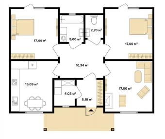 Будинок 1-поверховий 107 м кв 2