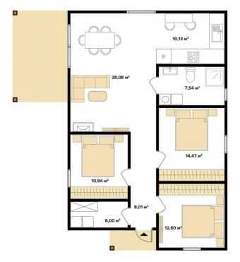 Будинок одноповерховий 110 м кв 2