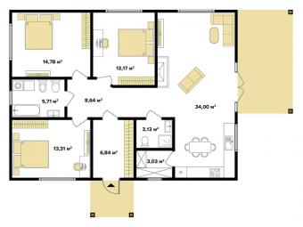 Будинок 1-поверховий 115 м кв 2
