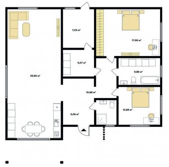 Будинок 1-поверховий 126 м кв 2
