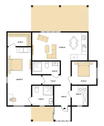Будинок одноповерховий 126 м кв 2