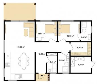 Будинок одноповерховий 128 м кв 2