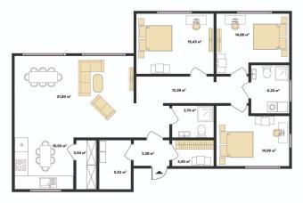 Будинок 1-поверховий 147 м кв 2