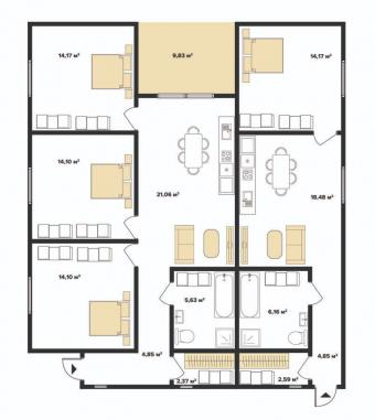 Будинок 1-поверховий 167 м кв 2
