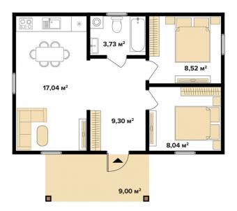Садовий будинок 54 м кв 2
