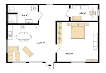 Будинок 1-поверховий 67 м кв 2