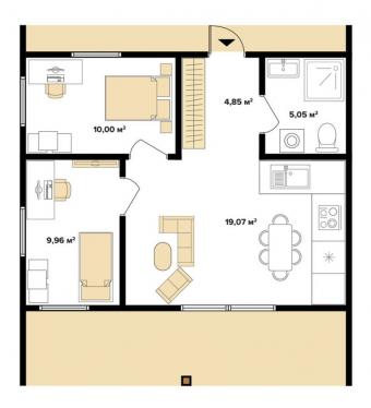 Будинок з Сіп-Панелей площею 56 м кв 2