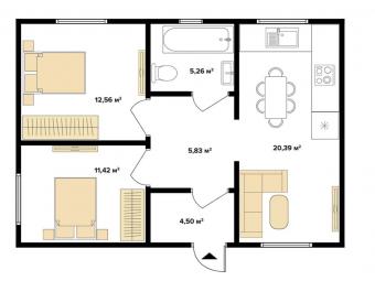 Будинок Хай-тек 69 м кв 2