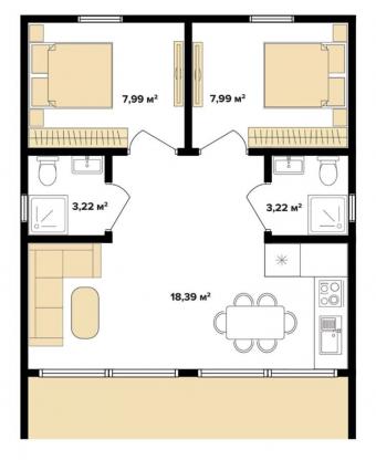 Будинок Барнхаус 54 м кв 2