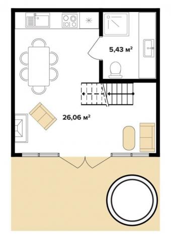 Гостьовий будинок із СІП-Панелей 36 м кв 2