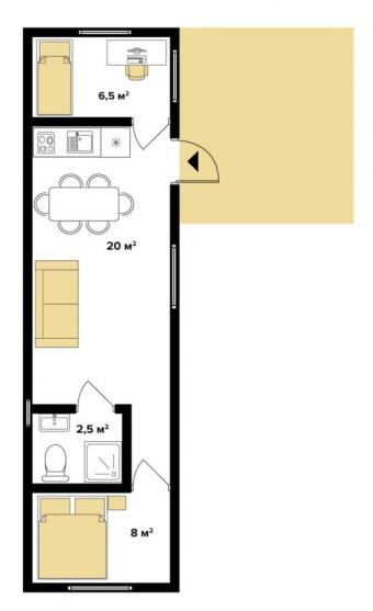 Відпочинковий будинок 48 м кв 2