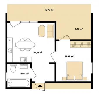 Гостьовий будинок 50 м кв 2