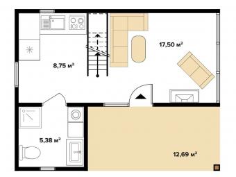 Будинок з панорамними вікнами 73 м кв 3