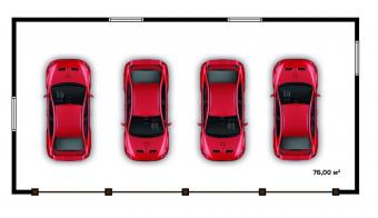 Гараж із СІП-панелей 76 м кв 2