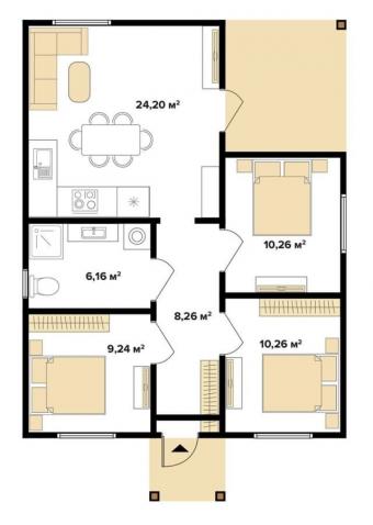 Будинок із СІП-Панелей 78 м кв 2