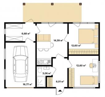 Будинок 1-поверховий 82 м кв 2