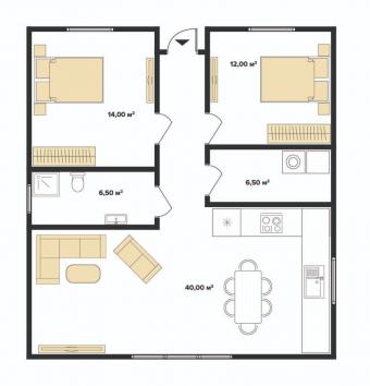 Будинок 1-поверховий 94 м кв 2