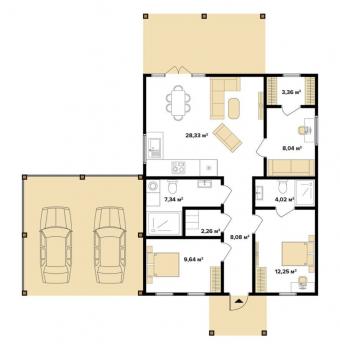 Будинок одноповерховий 95 м кв 2