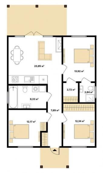 Будинок одноповерховий 97 м кв 2