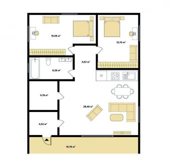 Будинок 1-поверховий 97 м кв 2