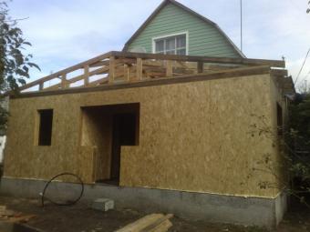 Прибудова з застосуванням сіп панелі 281